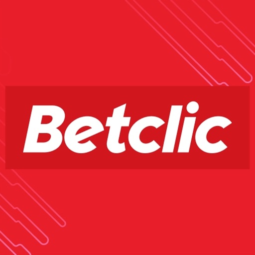 Nome Betclic em branco sobre fundo vermelho
